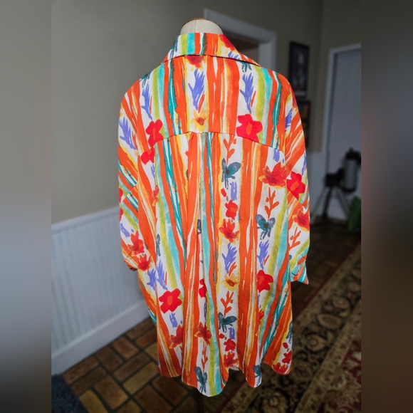 Adrienne Abstract Colorful Dress Tunic Medium - Picture 3 of 4